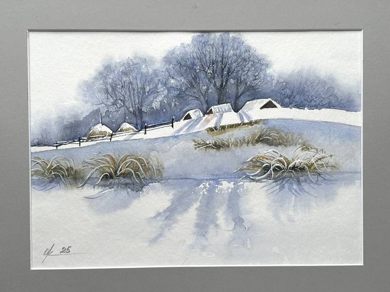 Original Minimalism Landscape Painting by Olga Kharyakova