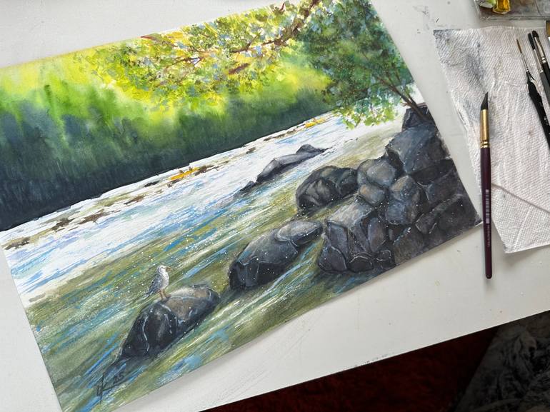 Original Contemporary Seascape Painting by Olga Kharyakova