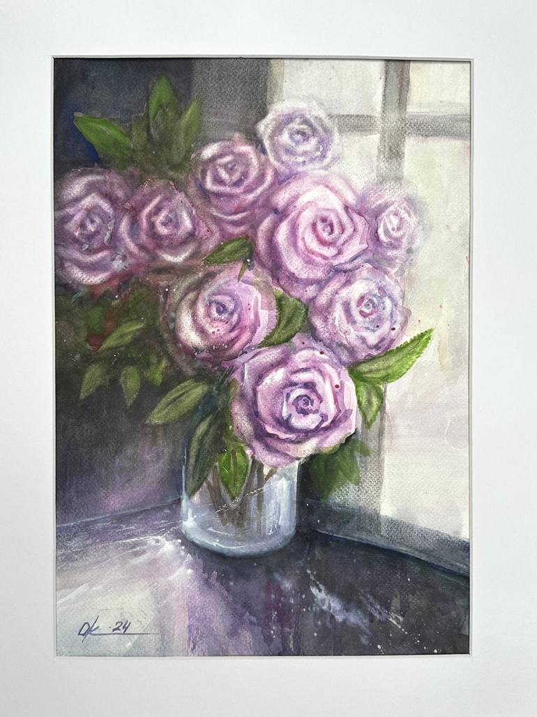 Original Abstract Expressionism Floral Painting by Olga Kharyakova