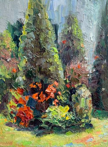 Original Fine Art Garden Paintings by Olga Kharyakova