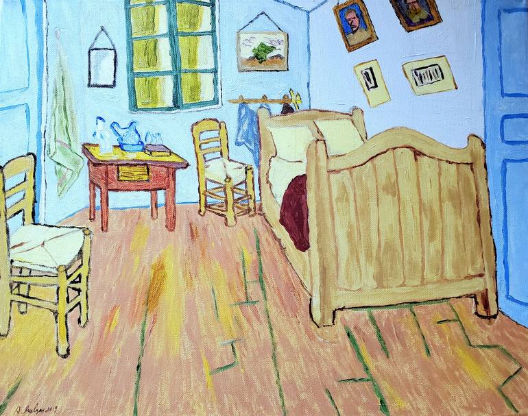 Homage To Van Gogh S Bedroom In Arles Painting By Ron Gielgun
