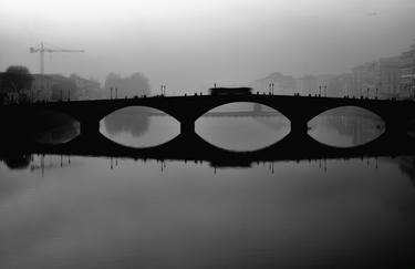 River, bridges, fog thumb