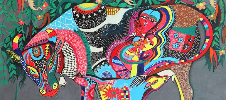 Original Conceptual Love Painting by Veenana Official