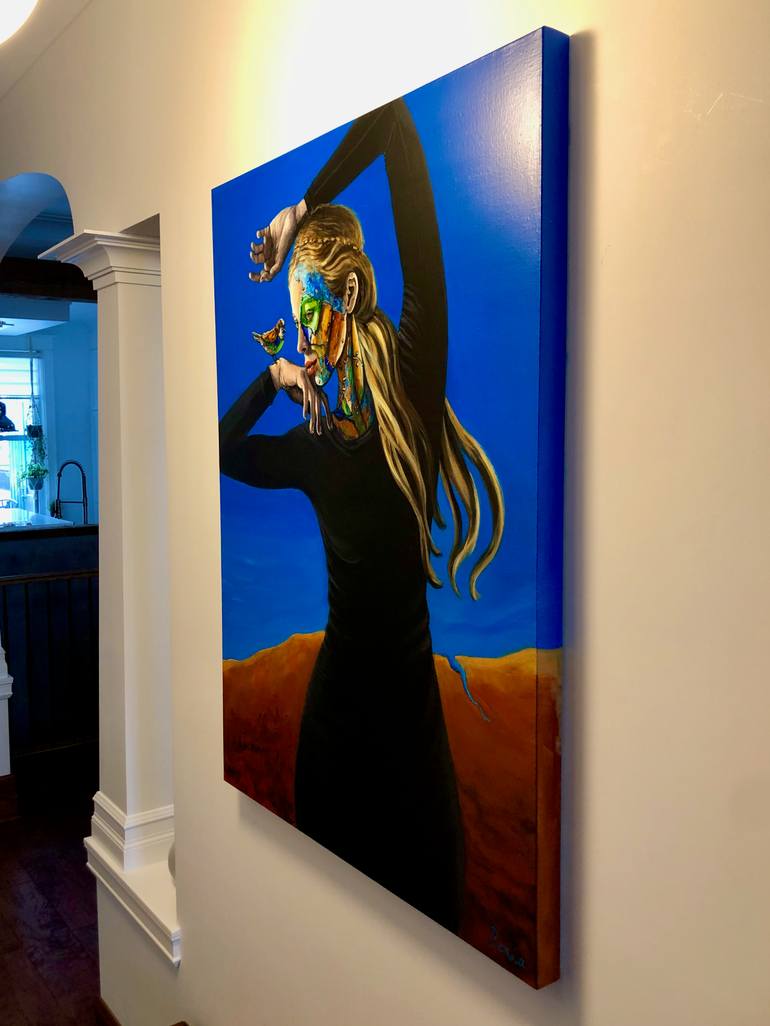 Original Conceptual People Painting by Berrak Ergul Lajoie
