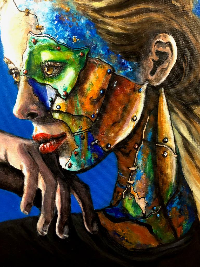 Original Conceptual People Painting by Berrak Ergul Lajoie