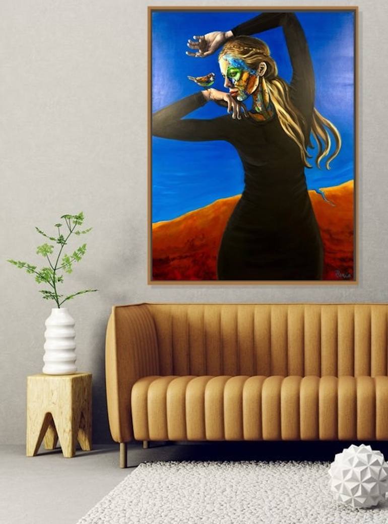 Original Conceptual People Painting by Berrak Ergul Lajoie