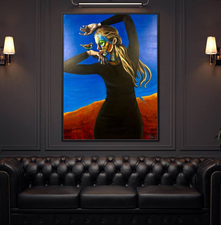 Original Conceptual People Painting by Berrak Ergul Lajoie