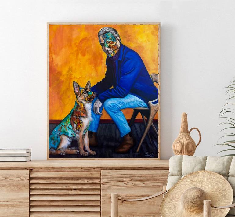 Original Surrealism People Painting by Berrak Ergul Lajoie