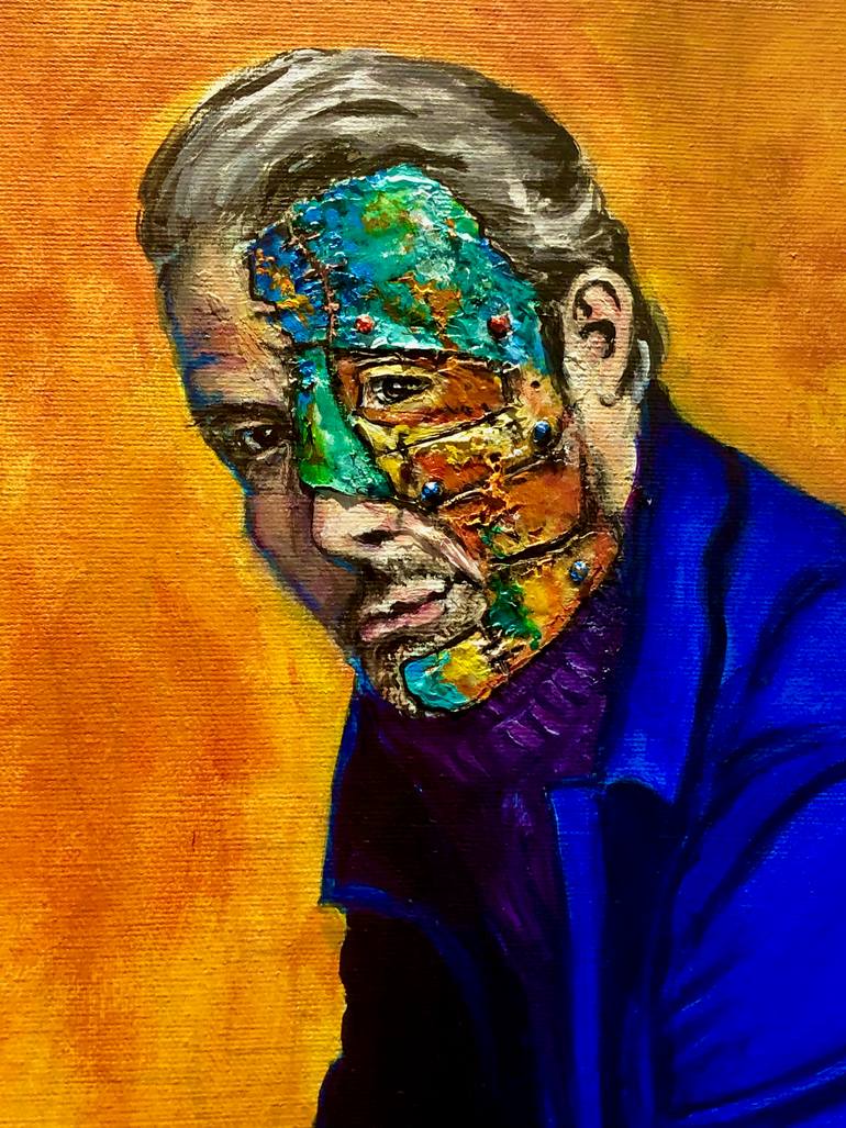 Original Surrealism People Painting by Berrak Ergul Lajoie