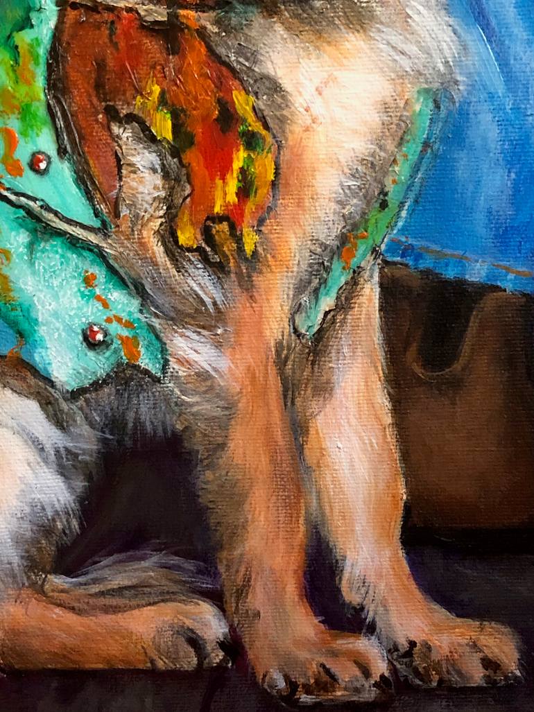 Original Surrealism People Painting by Berrak Ergul Lajoie