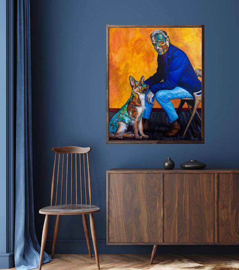 Original Surrealism People Painting by Berrak Ergul Lajoie