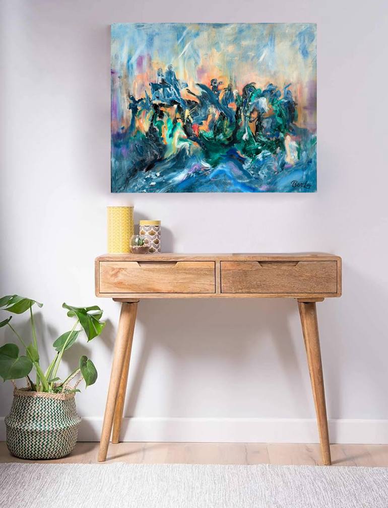 Original Conceptual Abstract Painting by Berrak Ergul Lajoie