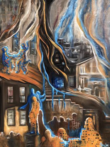 Original Figurative Abstract Painting by Berrak Ergul Lajoie