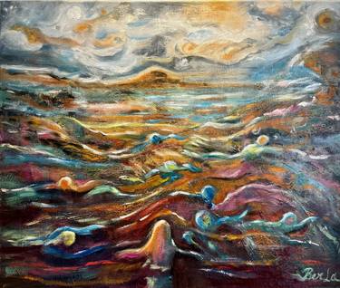 Original Abstract Outer Space Paintings by Berrak Ergul Lajoie