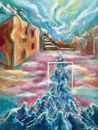Original Abstract Outer Space Paintings by Berrak Ergul Lajoie