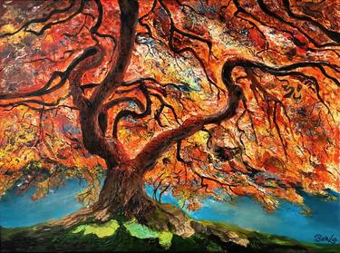 Print of Tree Paintings by Berrak Ergul Lajoie