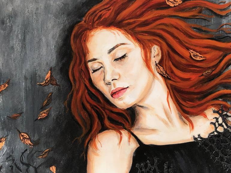 Original Conceptual Portrait Painting by Berrak Ergul Lajoie