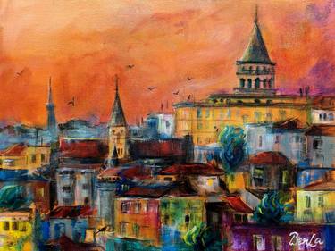 Original Abstract Landscape Paintings by Berrak Ergul Lajoie