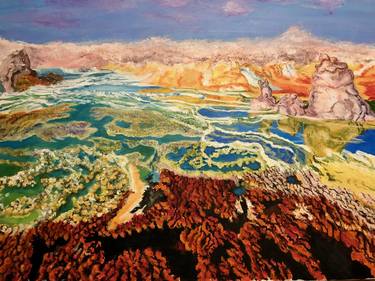 Original Abstract Landscape Paintings by Berrak Ergul Lajoie