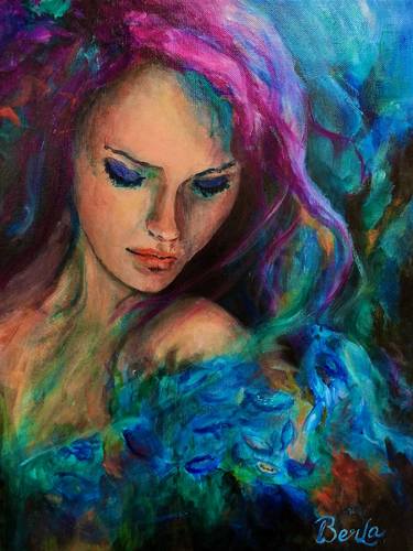 Original Abstract Portrait Paintings by Berrak Ergul Lajoie