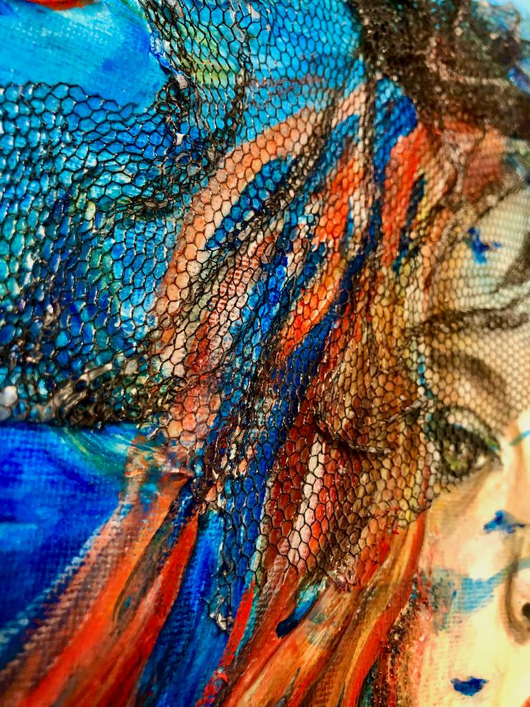 Original Abstract People Painting by Berrak Ergul Lajoie