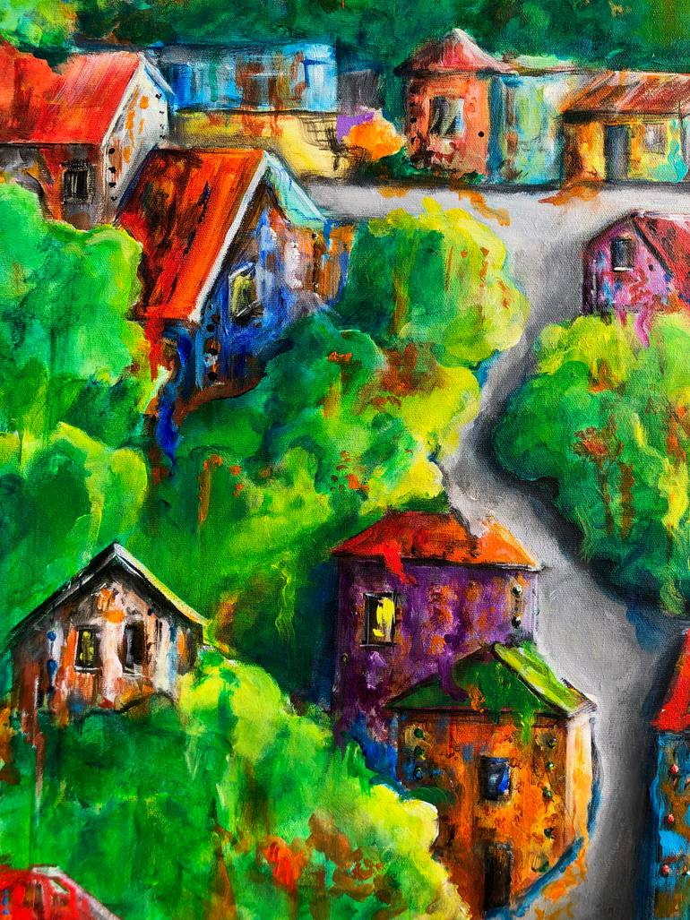 Original Abstract Landscape Painting by Berrak Ergul Lajoie