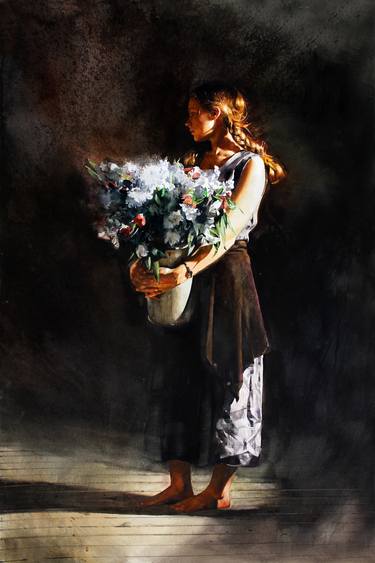 Print of Figurative Floral Paintings by Andrei Zadorine