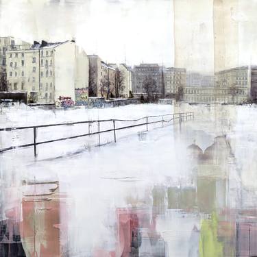 Original Abstract Cities Paintings by Eduard Warkentin