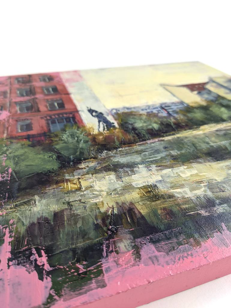 Original Impressionism Cities Painting by Eduard Warkentin