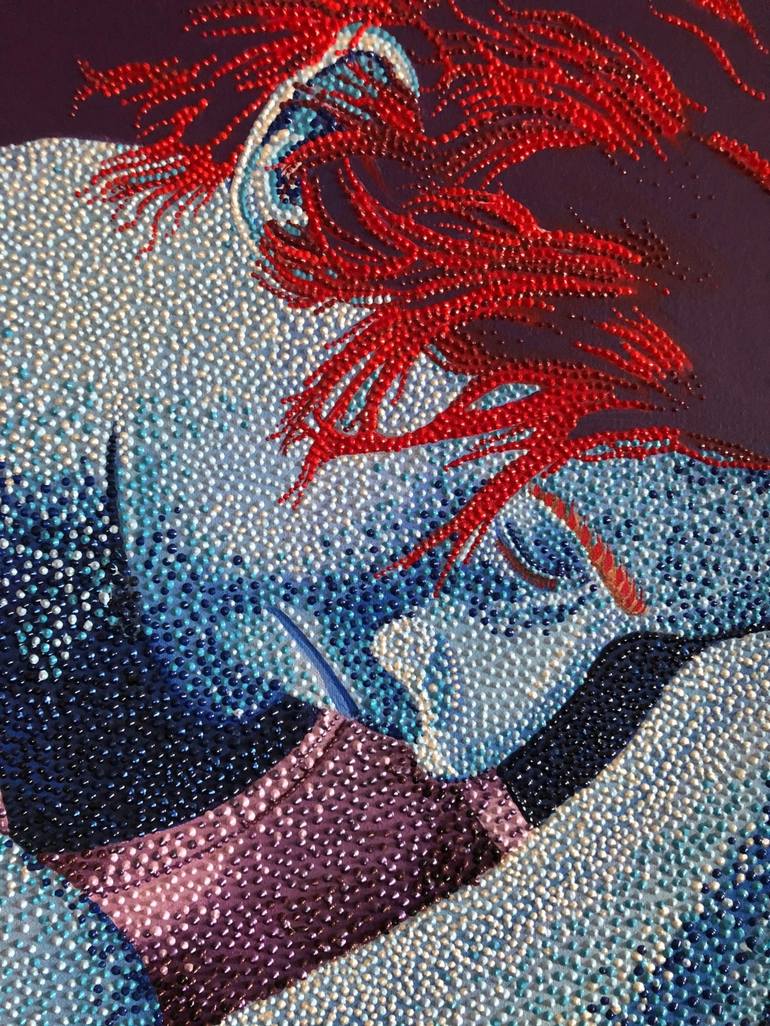 Original Expressionism People Painting by Luis Cermeno