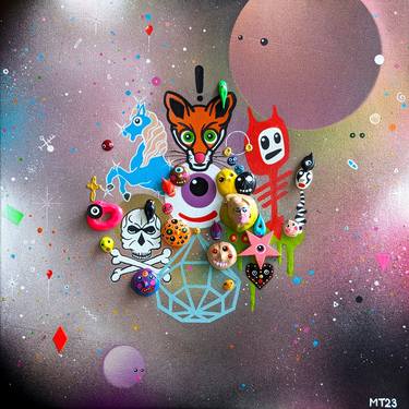 Original Pop Art Outer Space Paintings by Michael Tierney