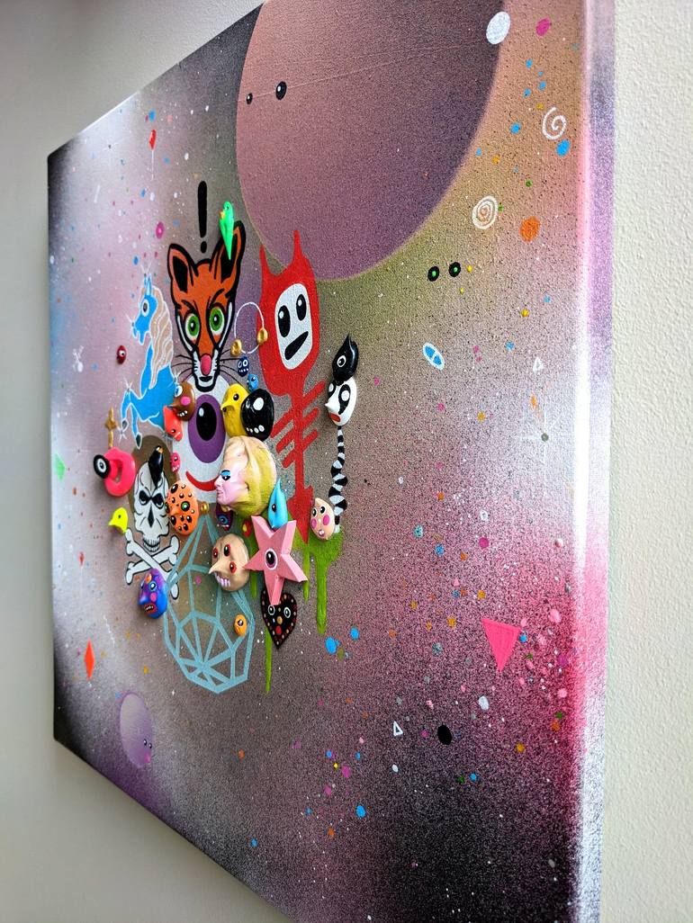 Original Pop Art Outer Space Painting by Michael Tierney