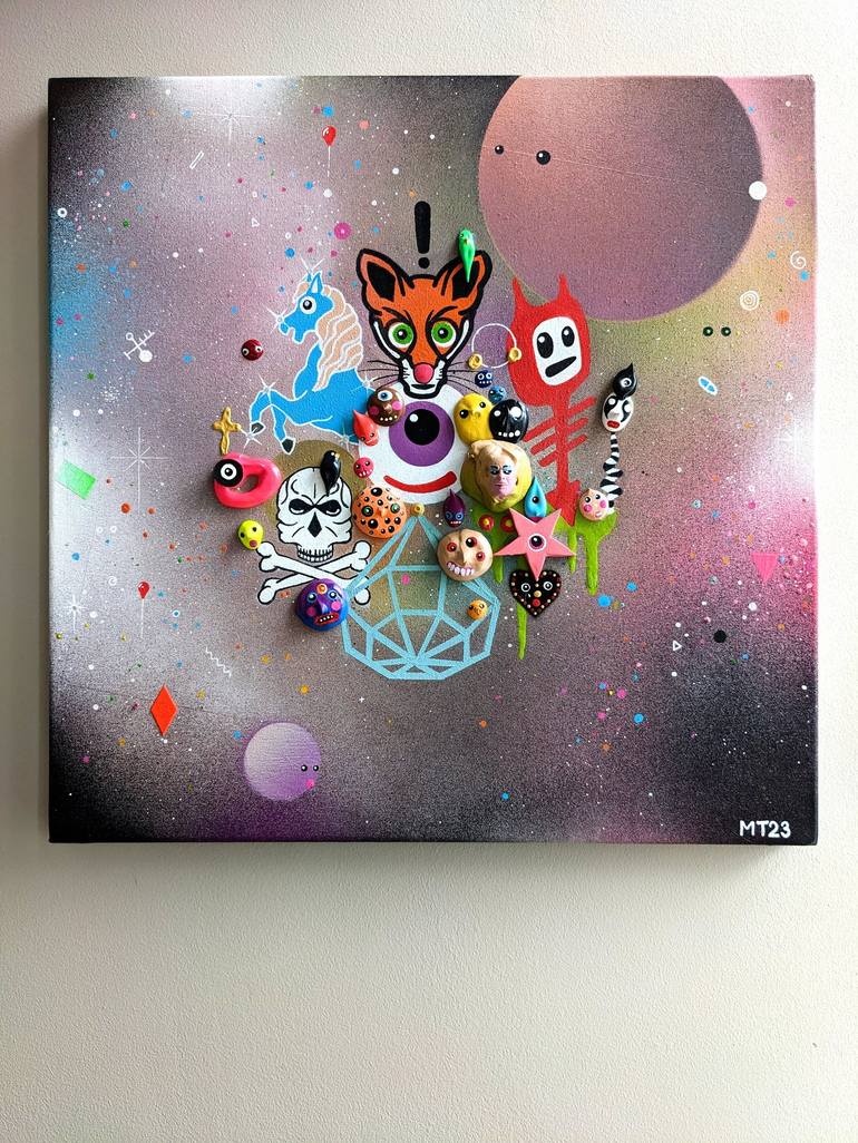 Original Pop Art Outer Space Painting by Michael Tierney