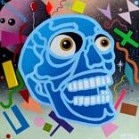 Funskullz (blue) - In exhibition until 7th June 2026 by Michael Tierney