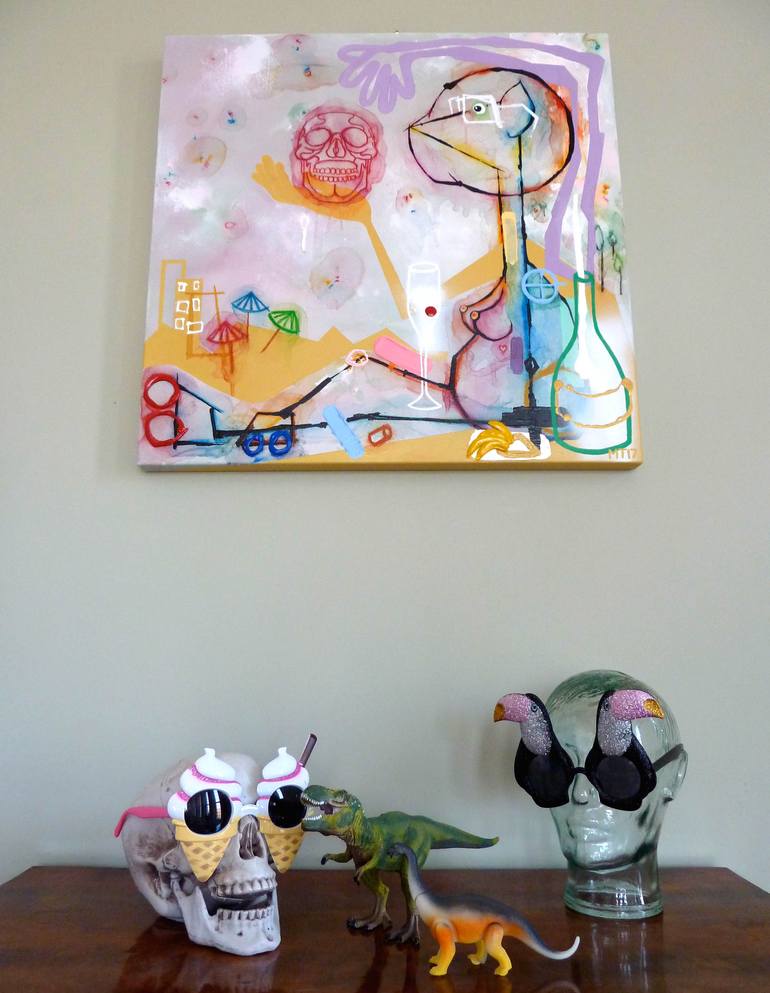 Original Pop Art Beach Painting by Michael Tierney