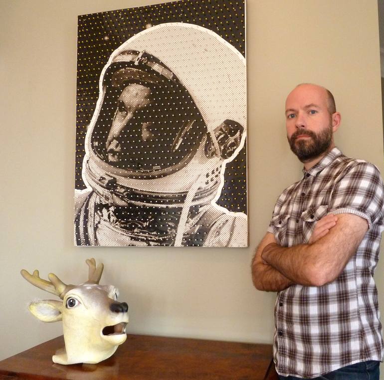 Original Pop Art Science/Technology Collage by Michael Tierney