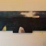 Painting in studio.