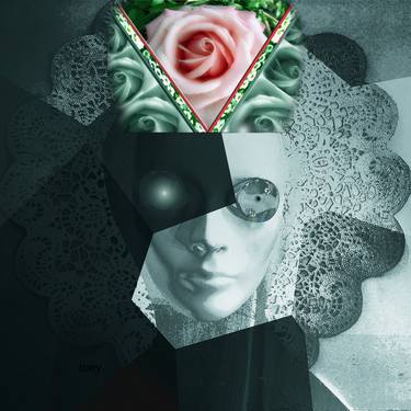 Original Dada Portrait Collage by Tony Wynn