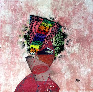 Print of Dada Portrait Collage by Tony Wynn