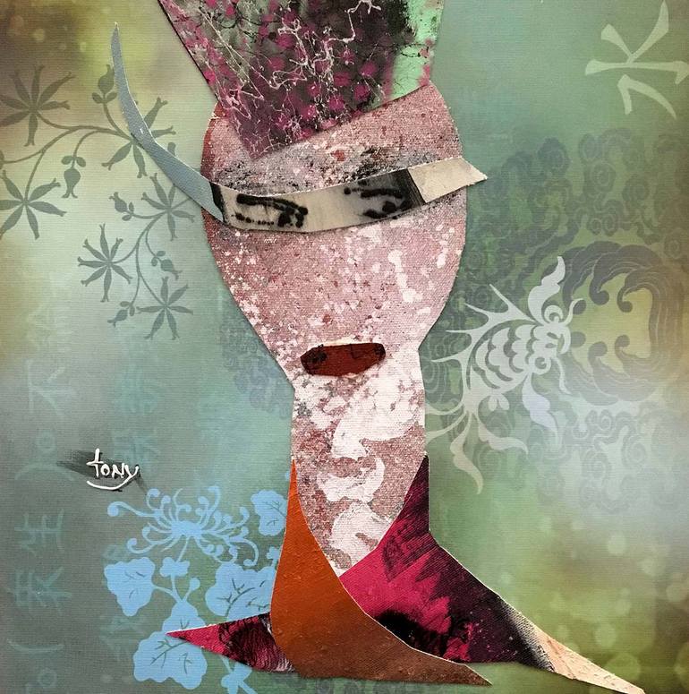 Original Figurative Abstract Collage by Tony Wynn