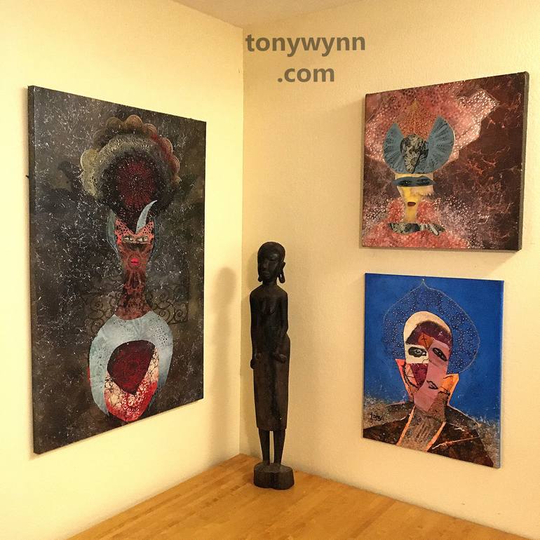 Original Portraiture Abstract Painting by Tony Wynn