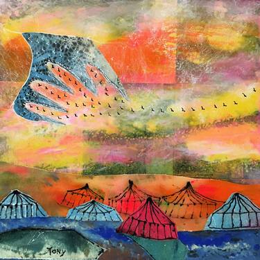 Print of Abstract Landscape Collage by Tony Wynn