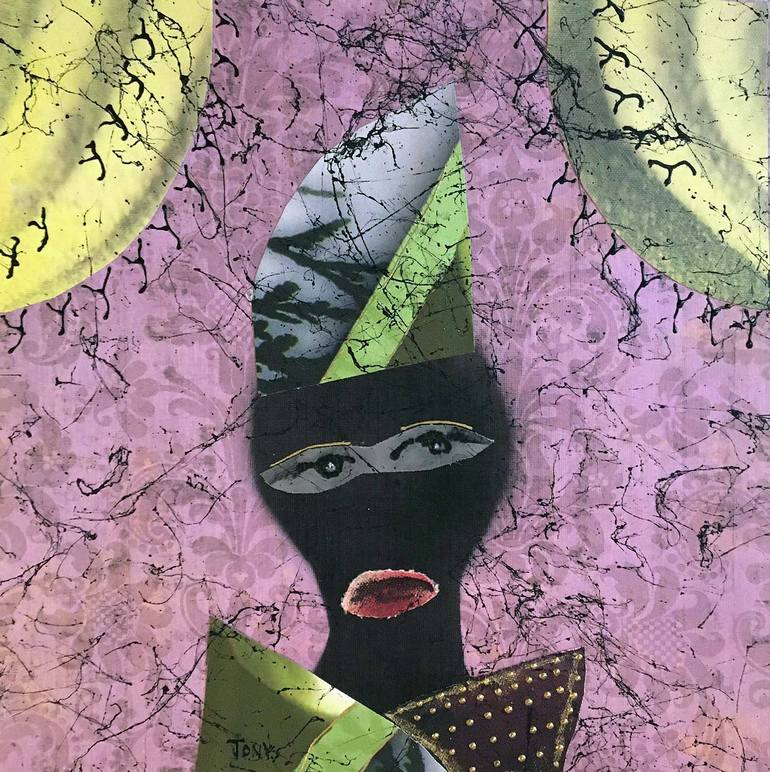 Original Abstract People Collage by Tony Wynn