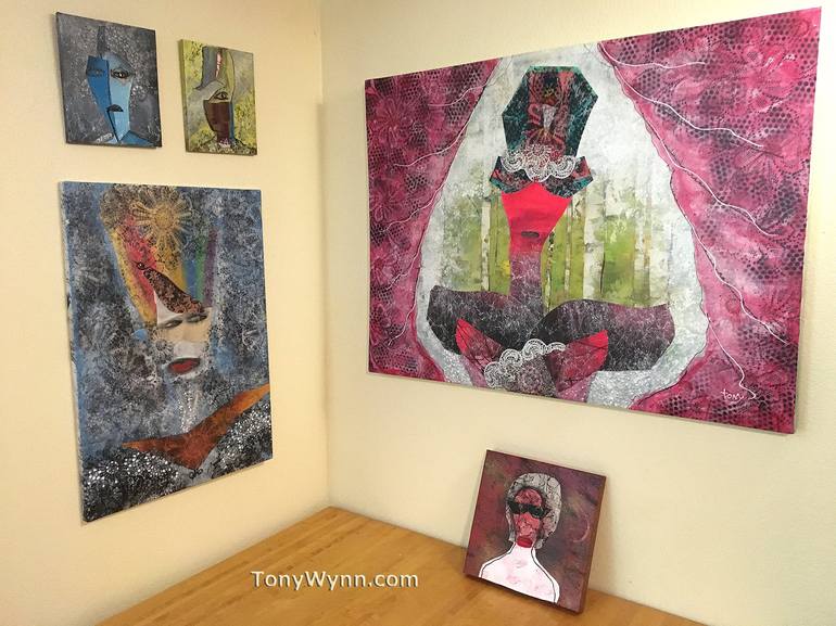 Original Abstract Portrait Painting by Tony Wynn
