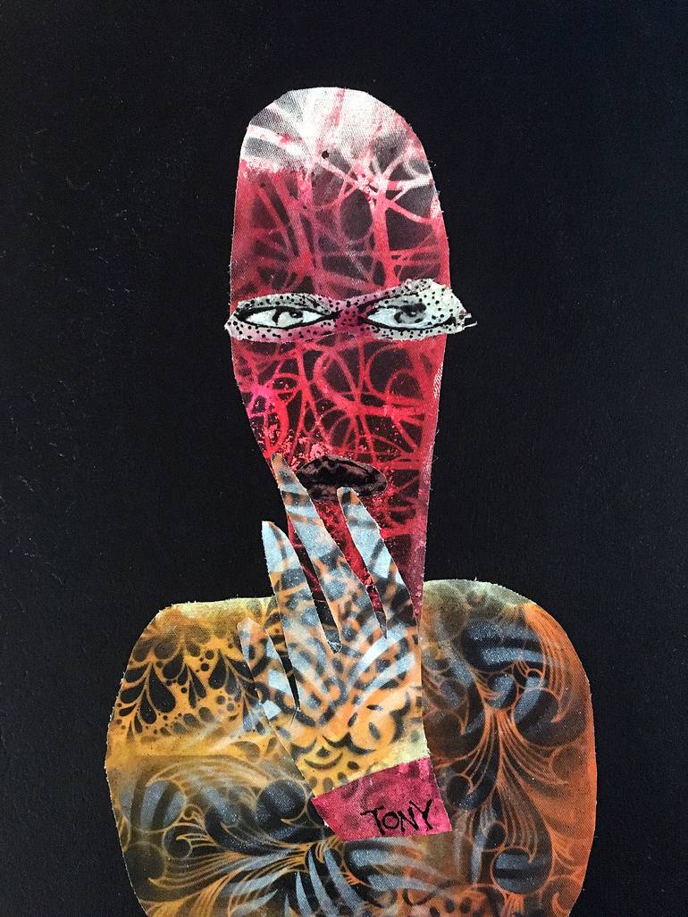 Original Dada People Collage by Tony Wynn