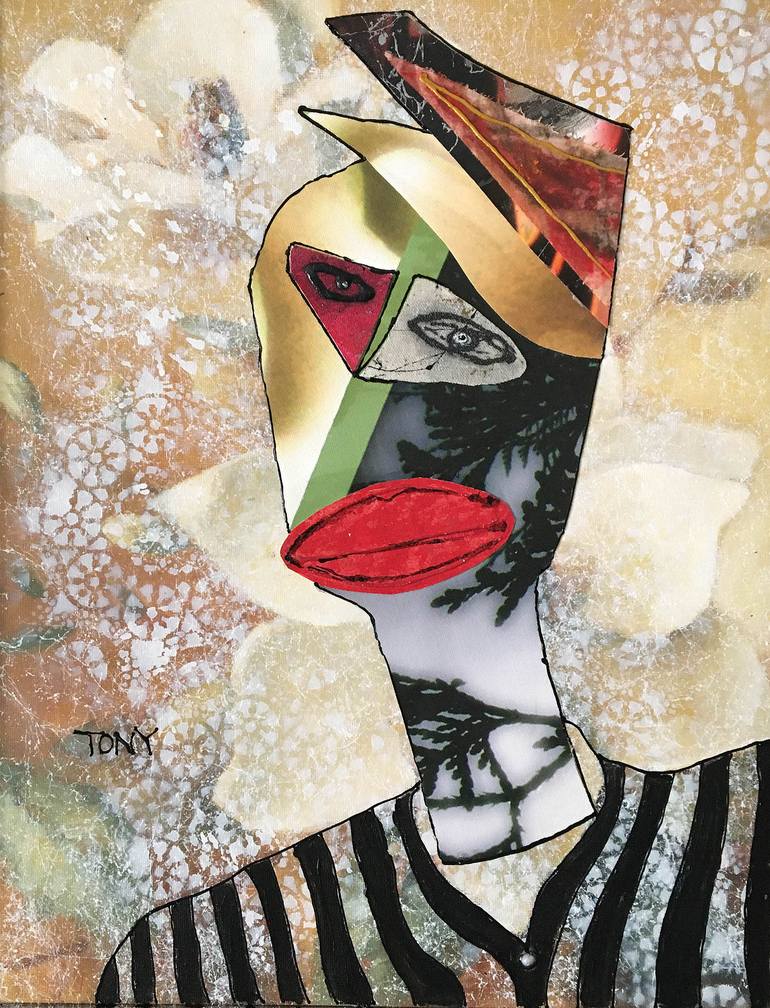 Original Dada People Collage by Tony Wynn