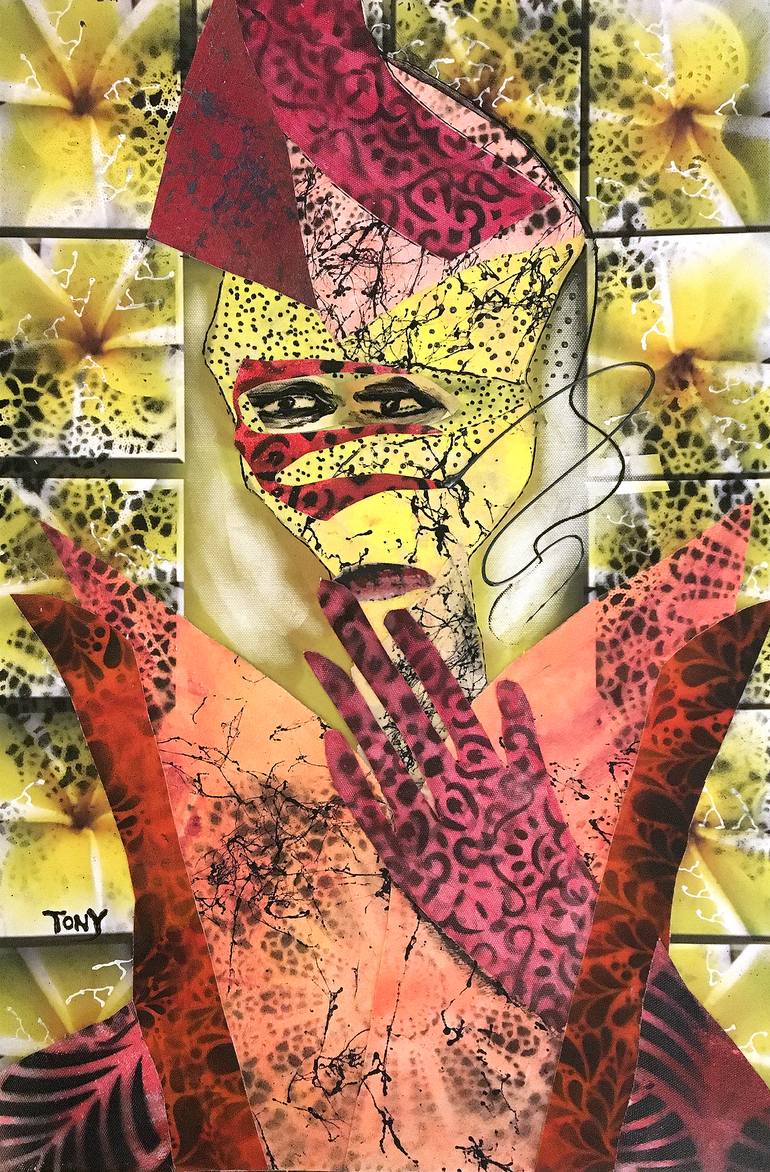 Original Dada People Collage by Tony Wynn