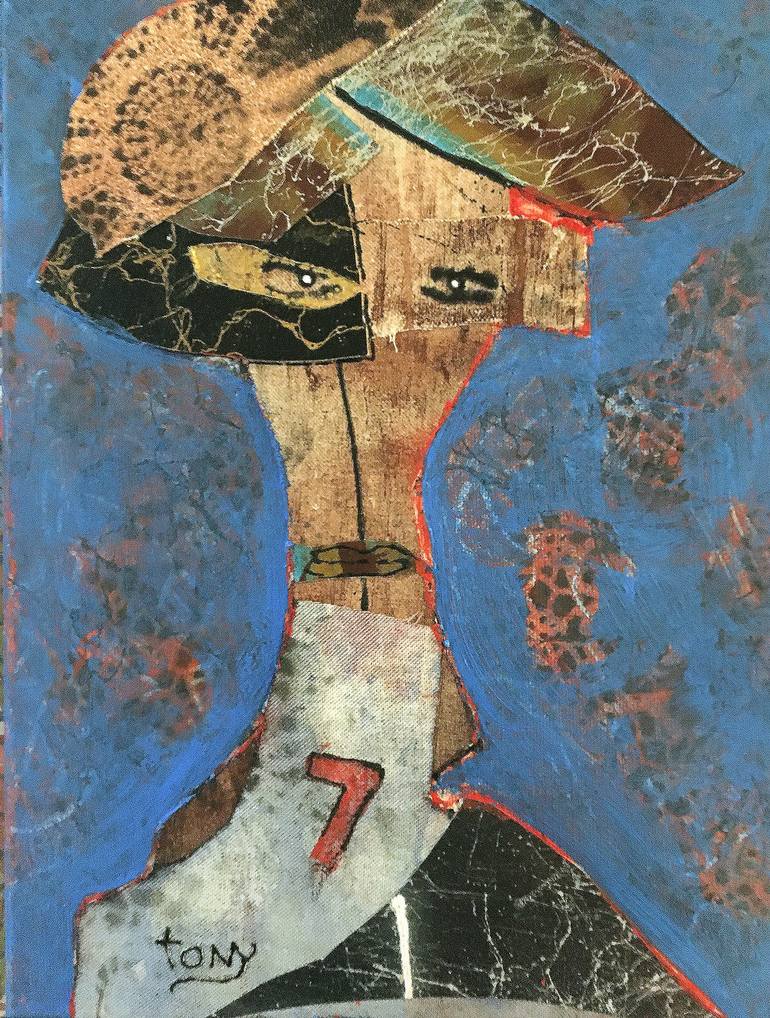Original Abstract People Painting by Tony Wynn