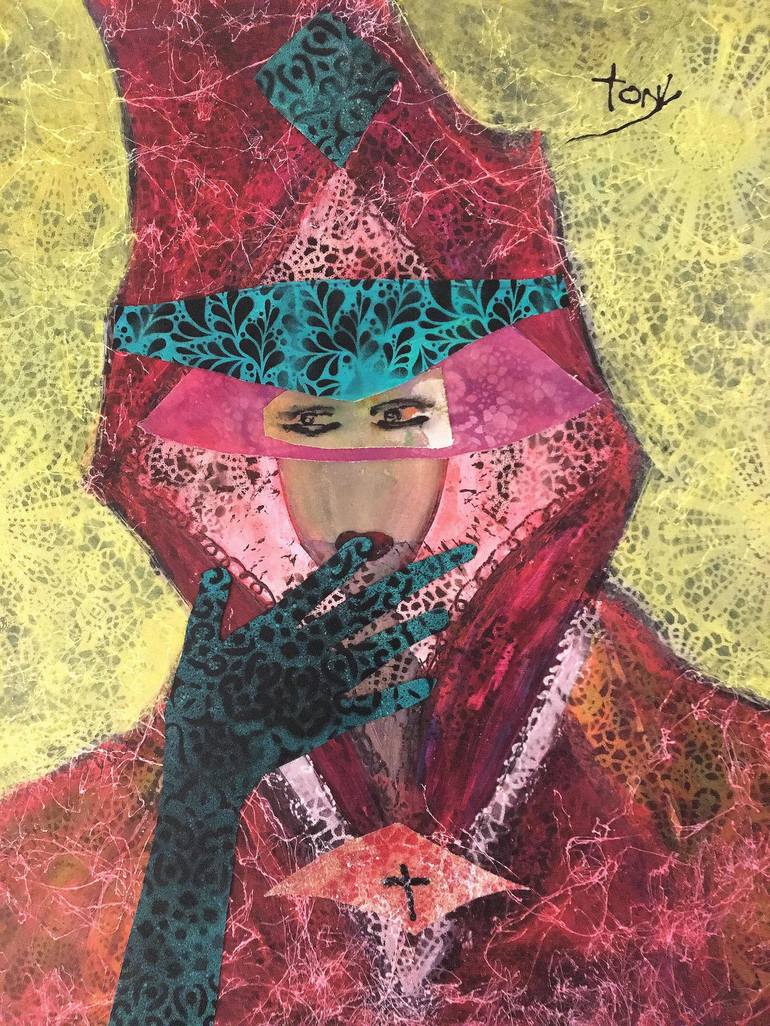 Original Abstract People Painting by Tony Wynn
