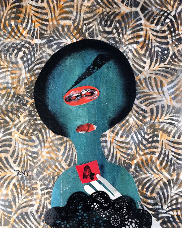 Original Abstract People Painting by Tony Wynn